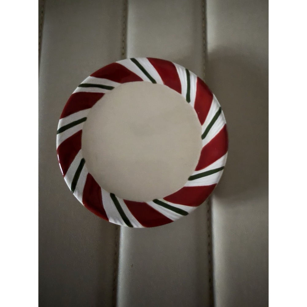 LONGABERGER Pottery Peppermint Twist Ceramic Coaster
